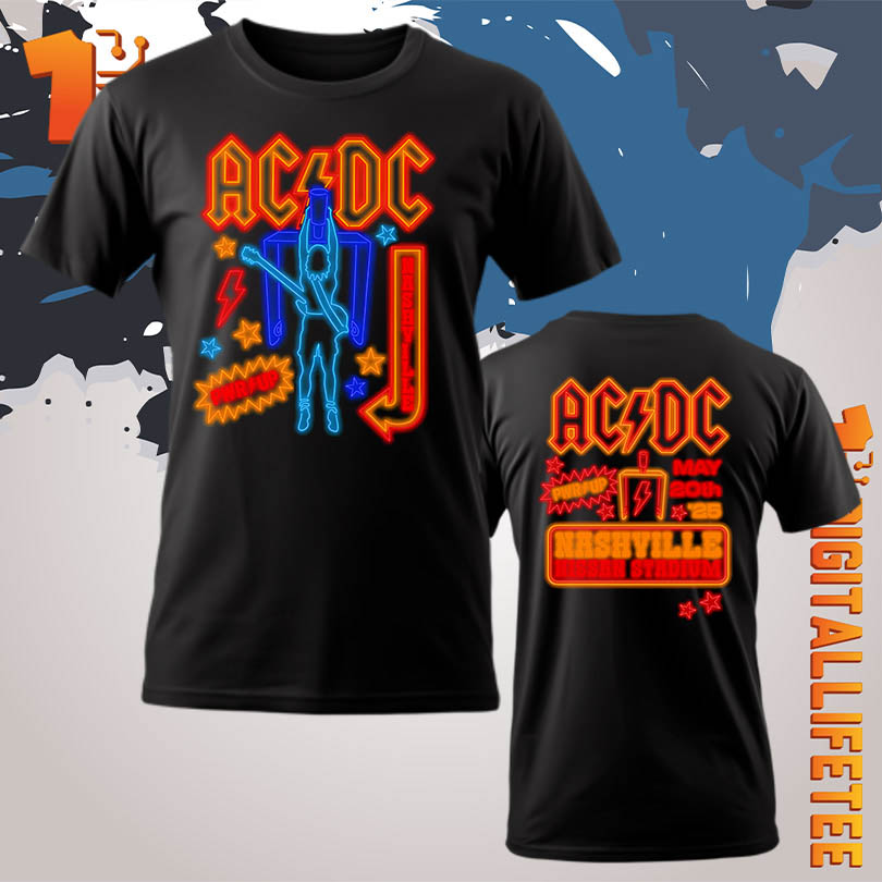AC DC Nashville PWR UP Tour 2025 T-Shirt