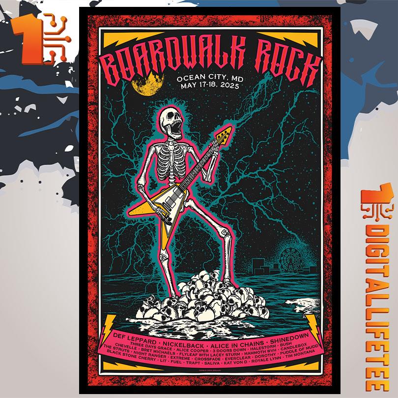 Boardwalk Rock Ocean City MD May 17-18 2025 Poster