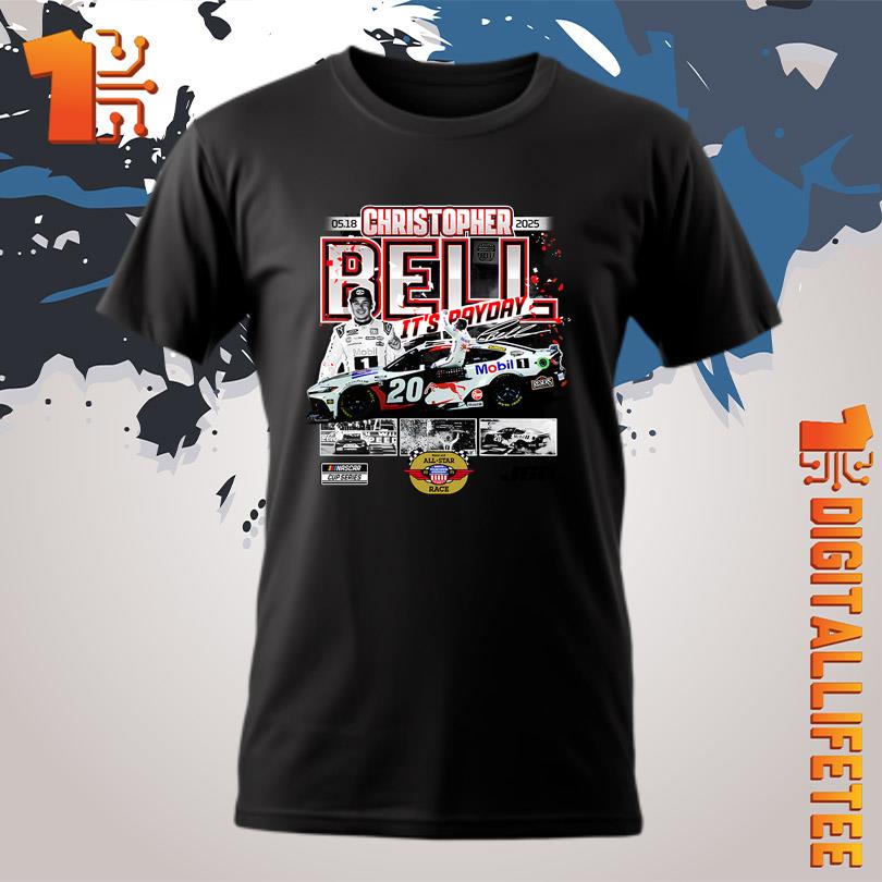 Christopher Bell Checkered Flag Sports Charcoal 2025 NASCAR All-Star Race Winner Shirt
