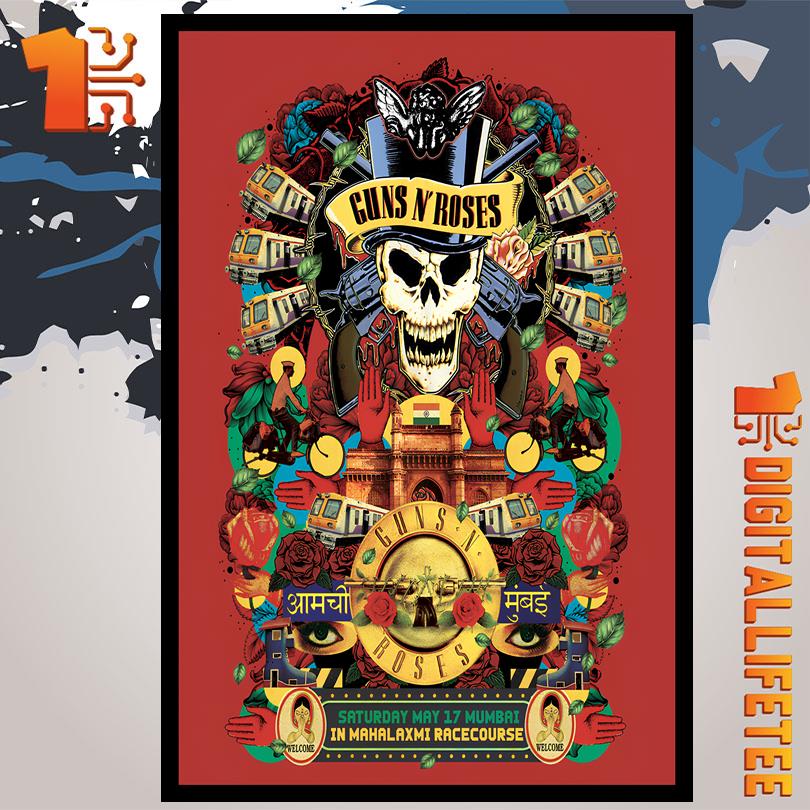 Guns N Roses May 17 2025 Mumbai India Tour Poster