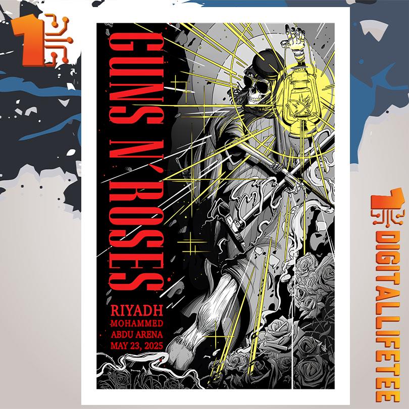 Guns N Roses May 23 2025 Mohammed Abdu Arena Riyadh Poster