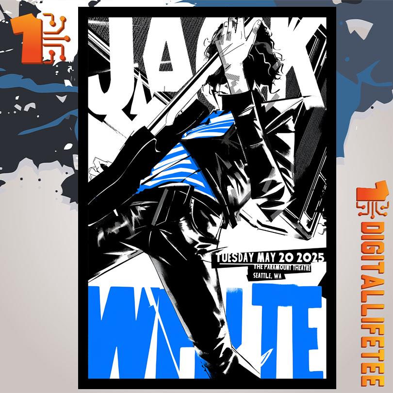Jack White May 20 2025 The Paramount Theatre Seattle WA Tour Poster