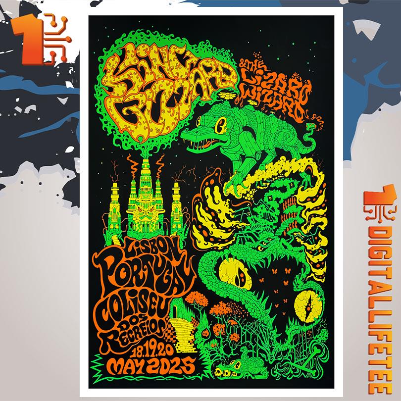 King Gizzard May 18 19 20 2025 Coliseu dos Recreios Lisbon Portugal Tour Poster