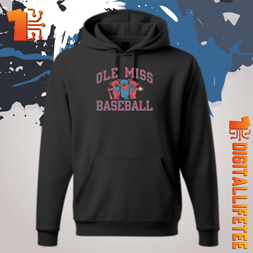 Official Ole Miss x Grateful Dead Baseball Bear Friends T-Shirt