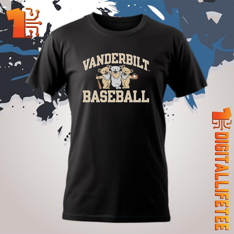 Official Vanderbilt x Grateful Dead Baseball Bear Friends Tee