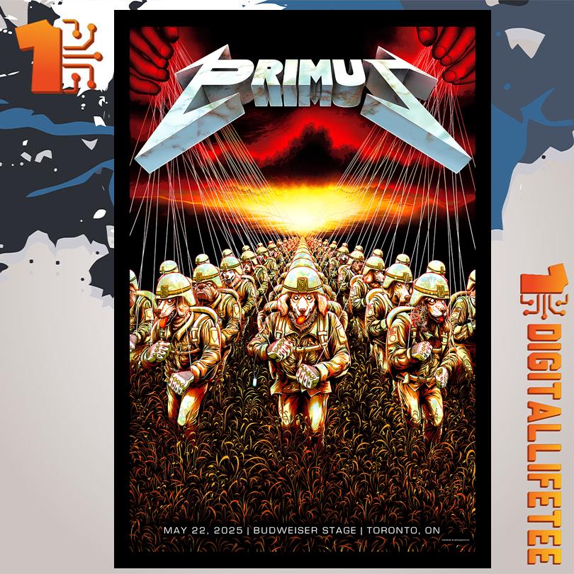 Primus Budweiser Stage 05 22 2025 Toronto ON Tour Poster
