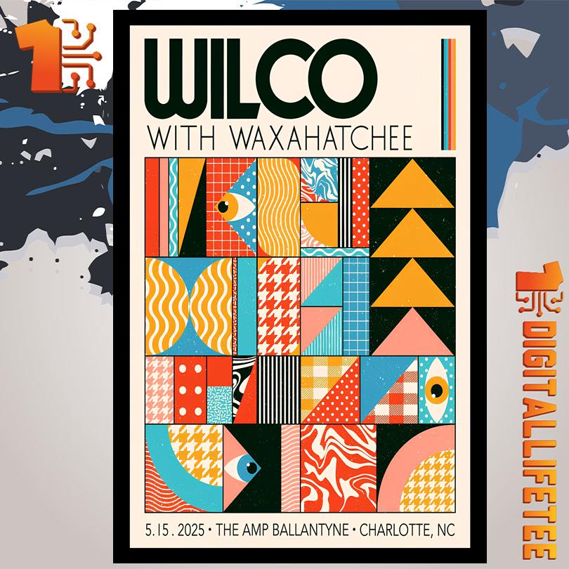 Wilco May 15 2025 Charlotte NC Event Poster